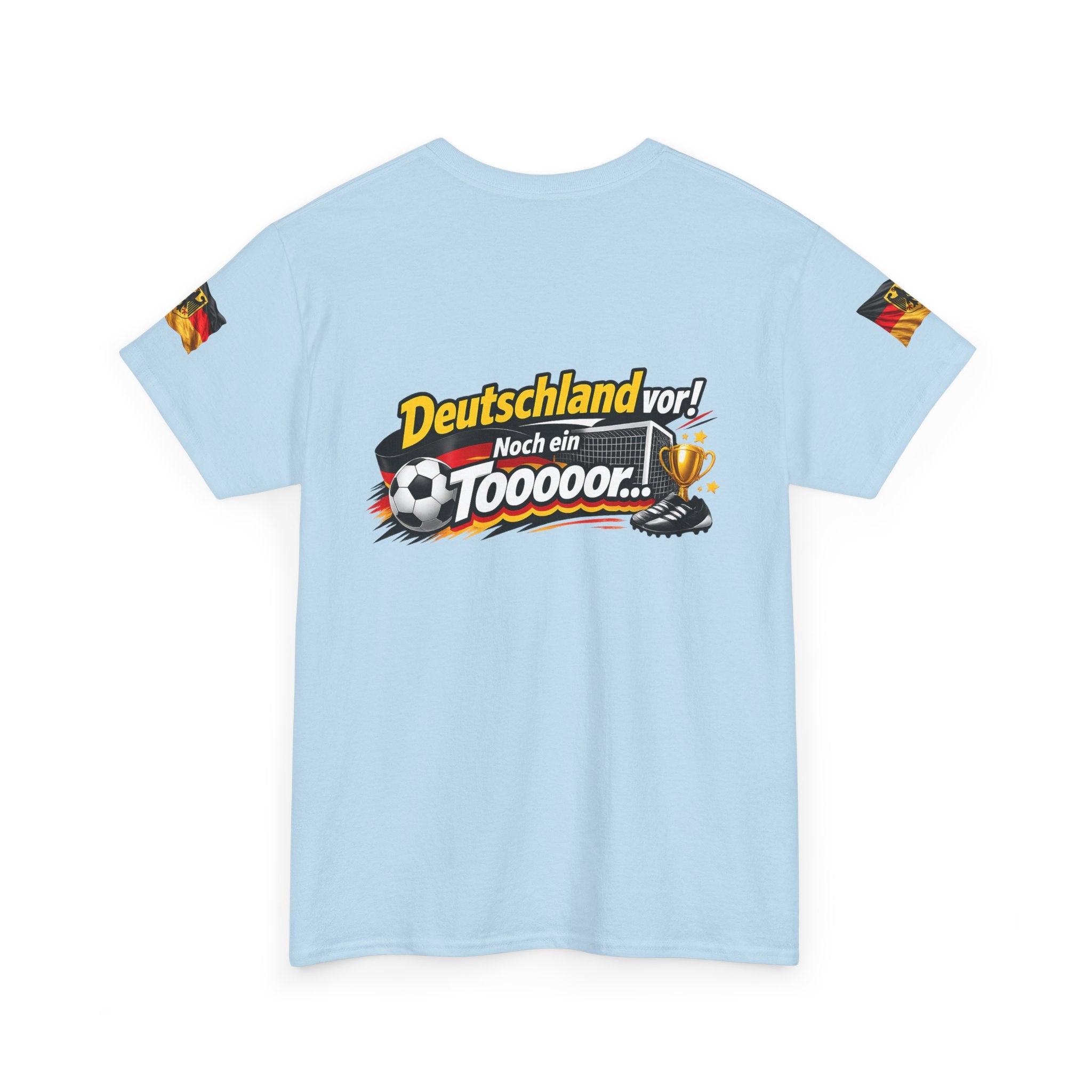 Soccer Fans T‑Shirt — "Deutschland vor! Noch ein Toooor" German Flag Tee
