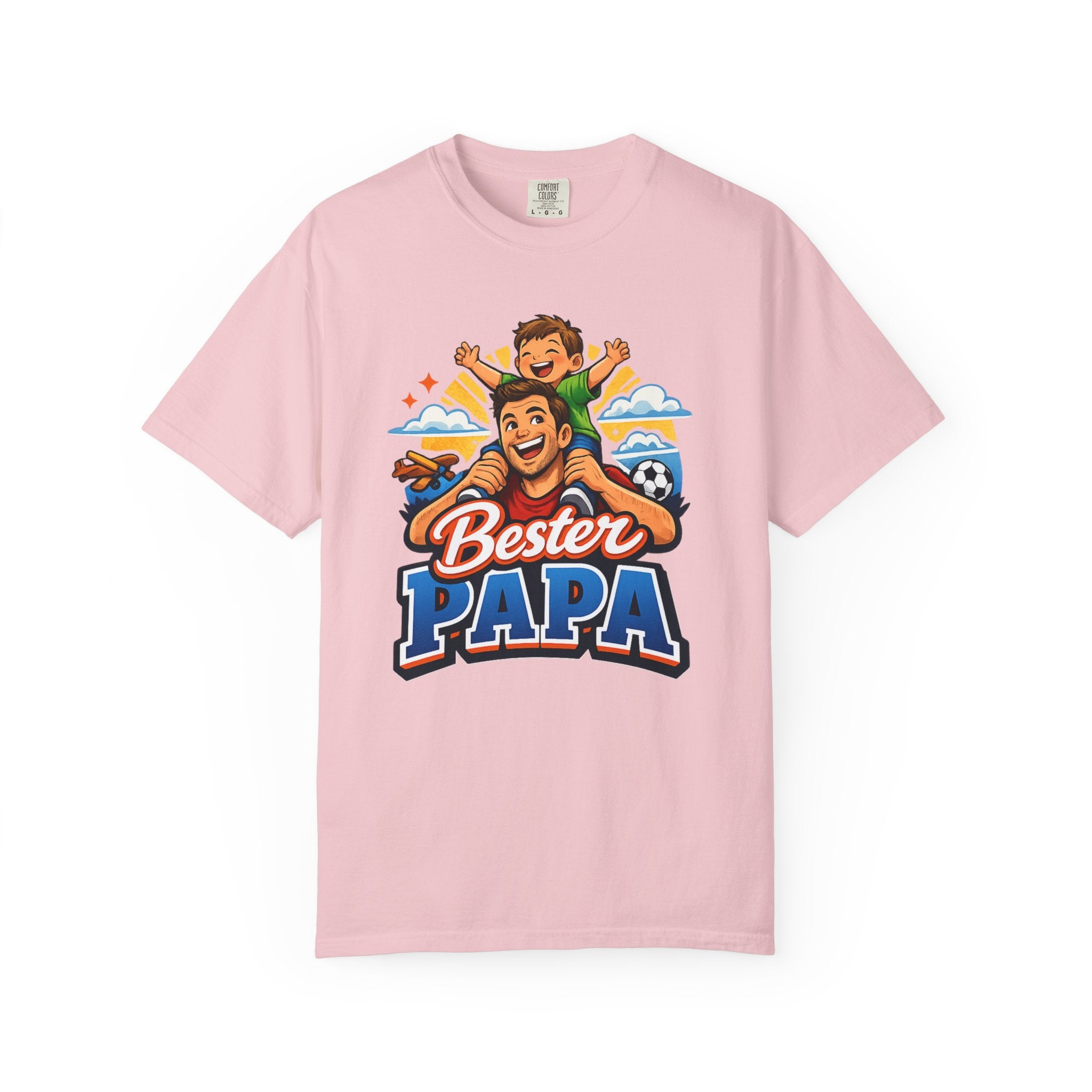 Bester Papa T-Shirt – Dad & Son Shoulder Ride Father’s Day Tee