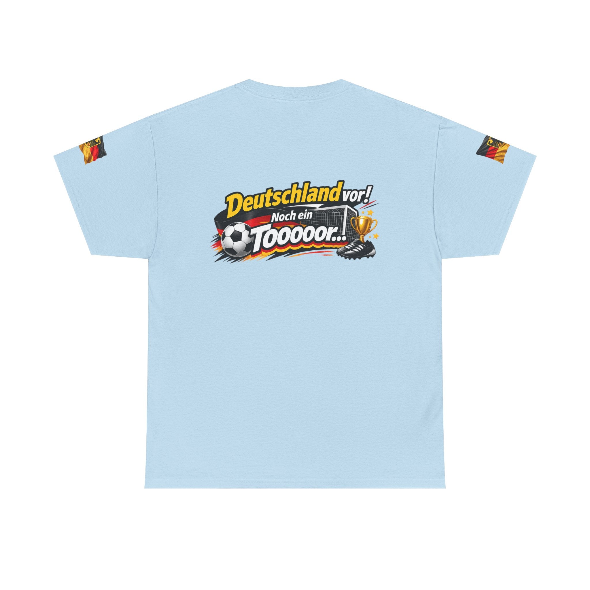 Soccer Fans T‑Shirt — "Deutschland vor! Noch ein Toooor" German Flag Tee