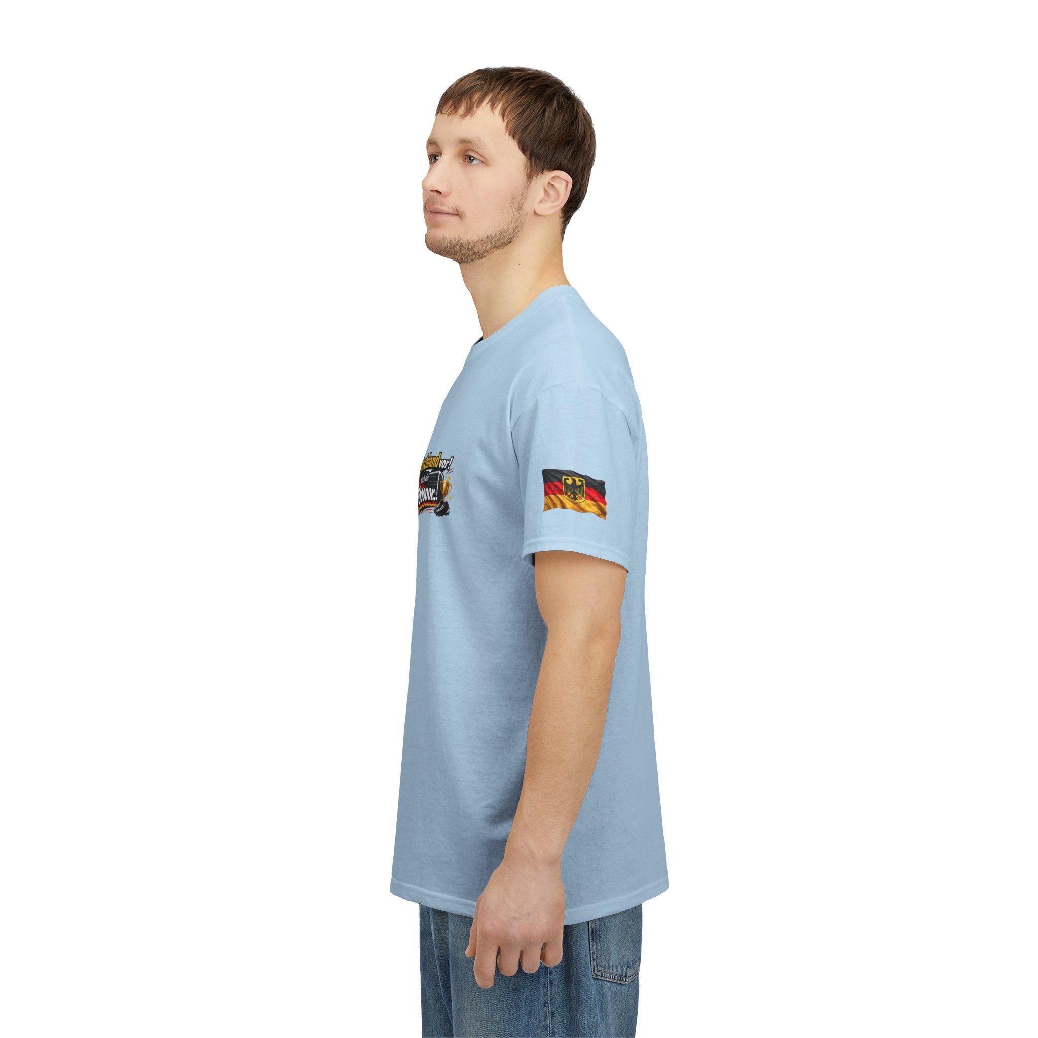 Soccer Fans T‑Shirt — "Deutschland vor! Noch ein Toooor" German Flag Tee