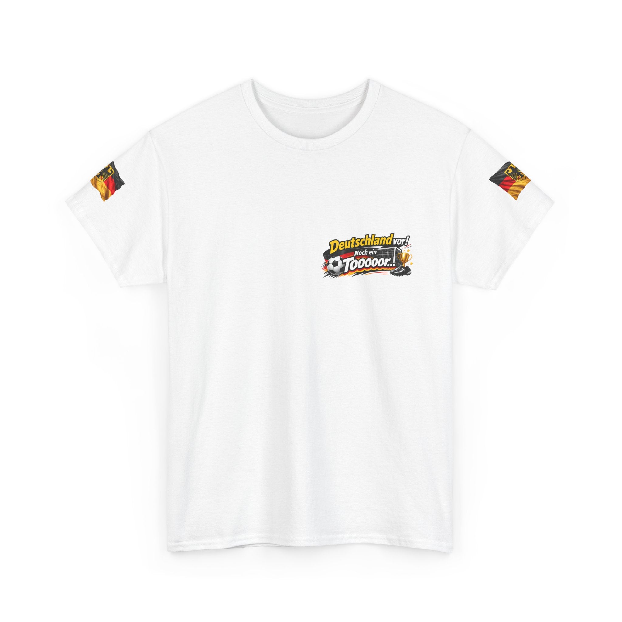 Soccer Fans T‑Shirt — "Deutschland vor! Noch ein Toooor" German Flag Tee