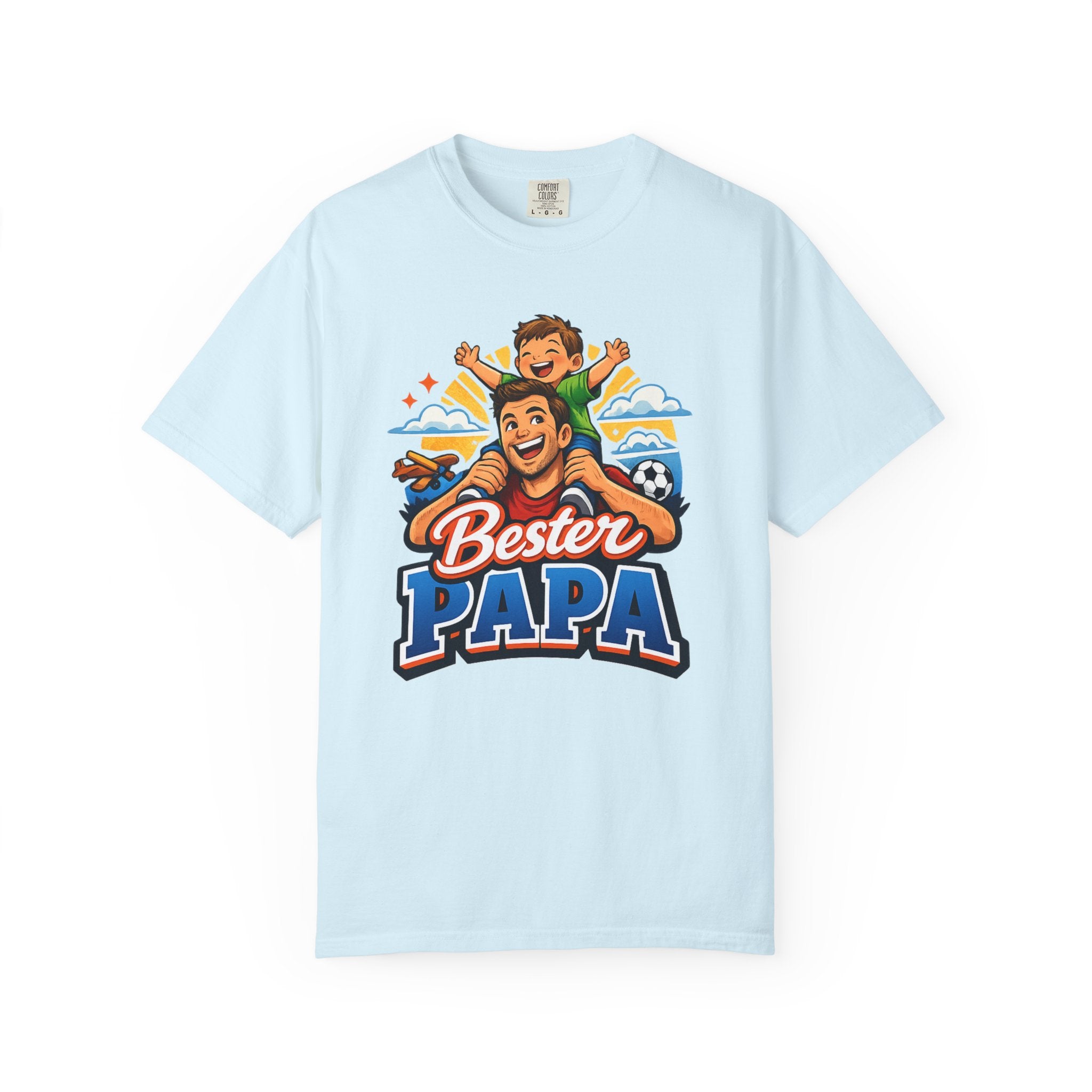 Bester Papa T-Shirt – Dad & Son Shoulder Ride Father’s Day Tee