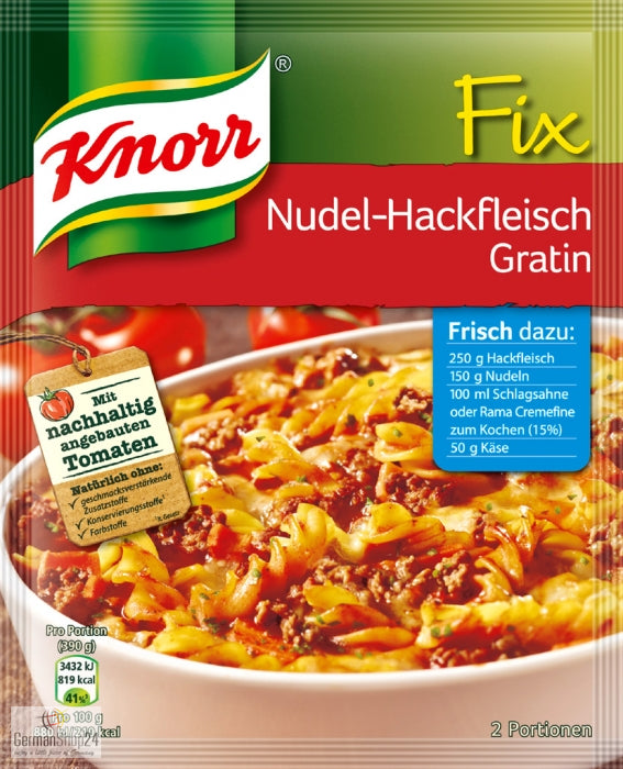 Knorr Fix for Gratin with Noodles and Ground Meat
