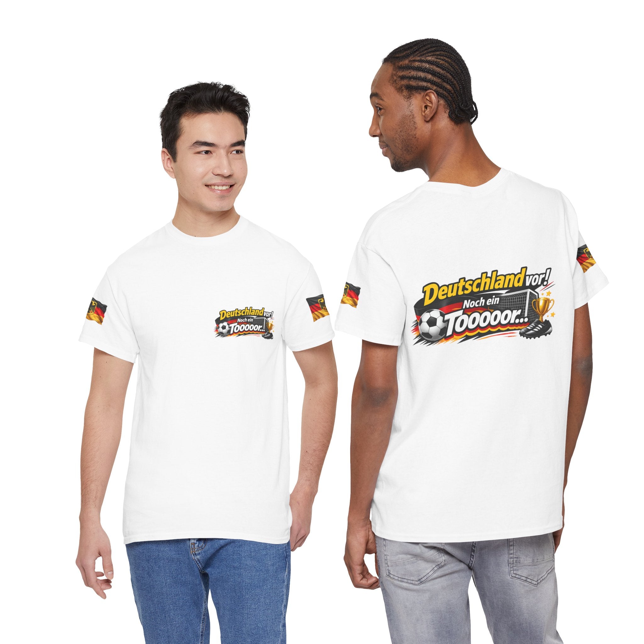 Soccer Fans T‑Shirt — "Deutschland vor! Noch ein Toooor" German Flag Tee
