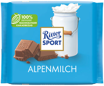 Ritter Sport Alpine Milk Chocolate 3.53 oz