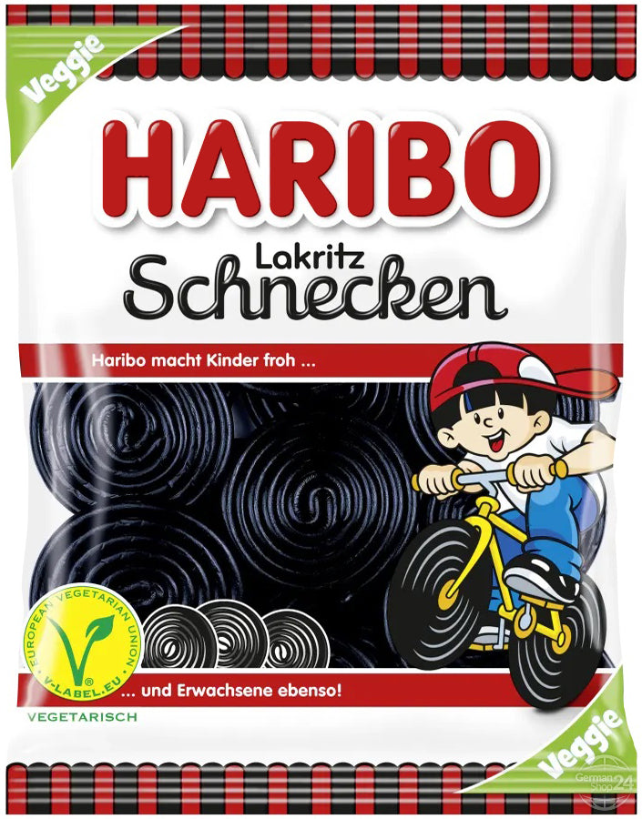 Haribo Licorice Snails 6.17 oz Bag
