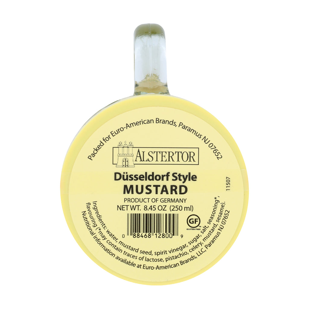 Alstertor Düsseldorf-Style Medium Hot Mustard in a Glass Mug