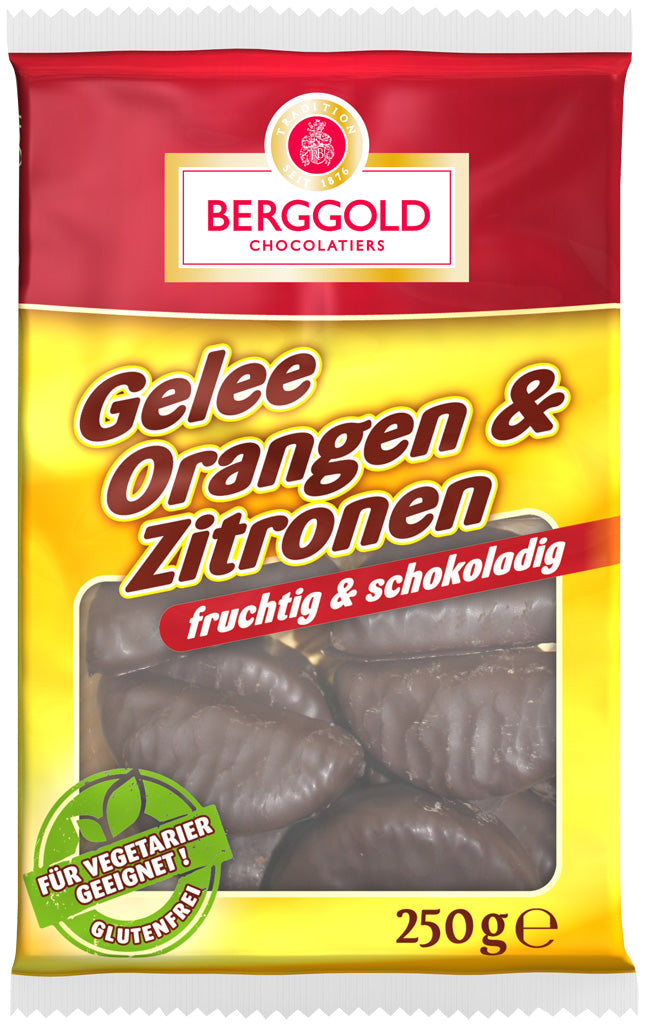 Berggold Chocolate Covered Jelly Oranges & Lemons 8.82 oz
