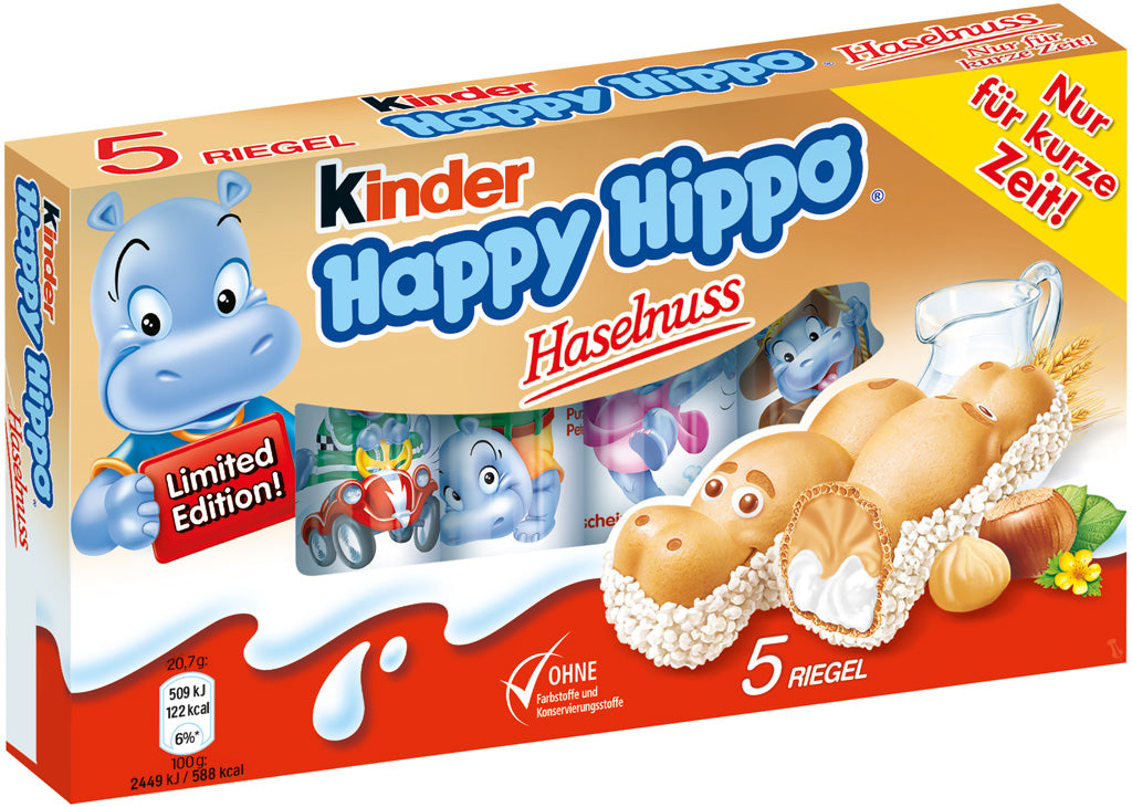 Ferrero Kinder Happy Hippo Hazelnut 5-Pack