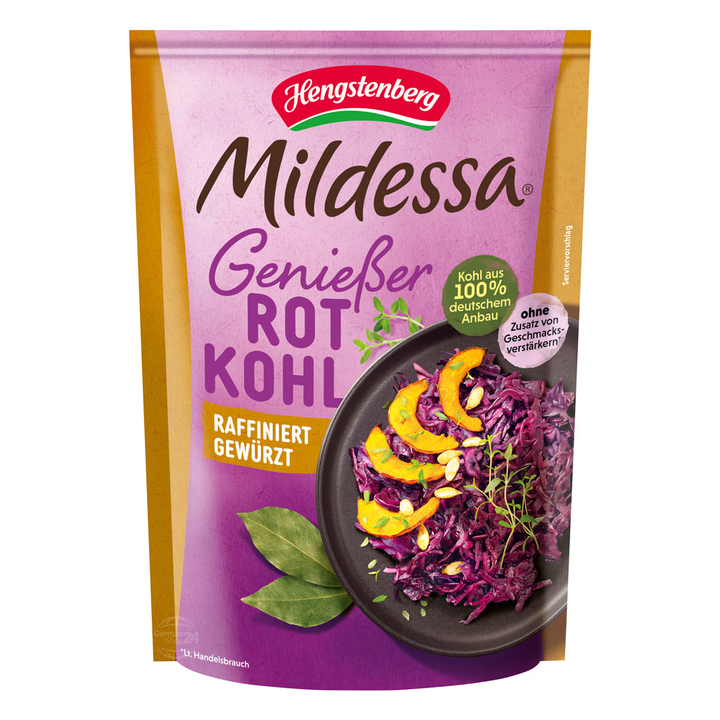 Hengstenberg Mildessa Gourmet Red Cabbage Finely Seasoned 14.1 oz Pouch